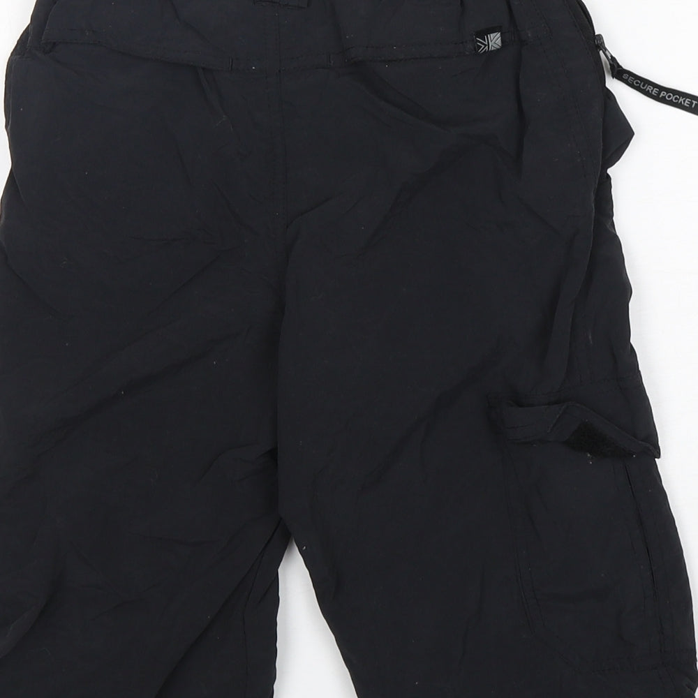 Karrimor Boys Black  Nylon Rain Trousers Trousers Size 7-8 Years  Regular