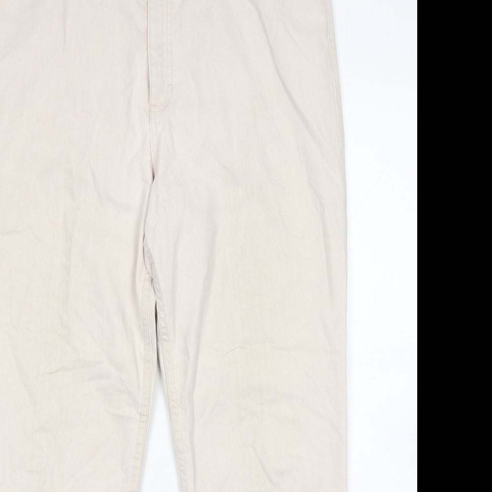 M7s Womens Beige  Cotton Straight Jeans Size 16 L29 in Regular