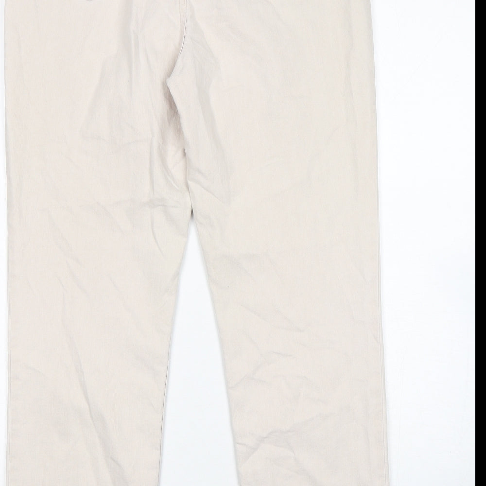M7s Womens Beige  Cotton Straight Jeans Size 16 L29 in Regular
