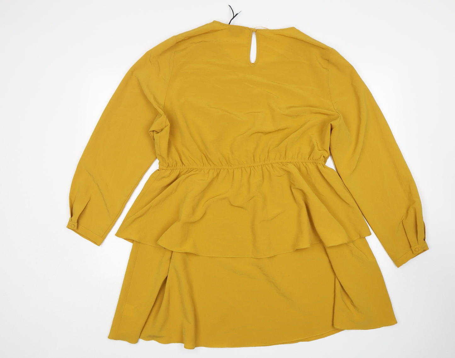 Alice & You Womens Yellow  Polyester Fit & Flare  Size 20  Round Neck