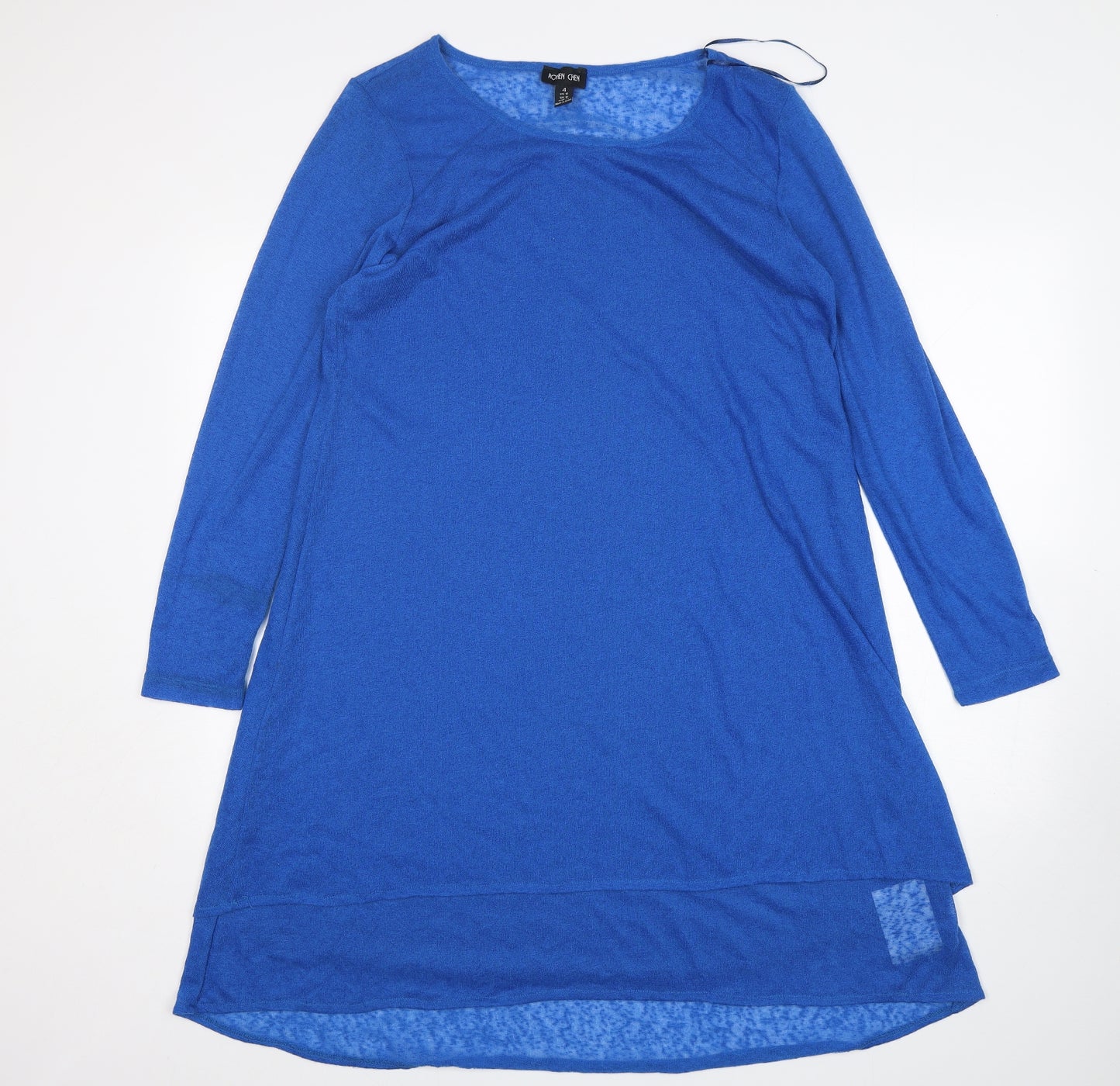 Ronen Chen Womens Blue  Polyester Jumper Dress  Size 16  Round Neck
