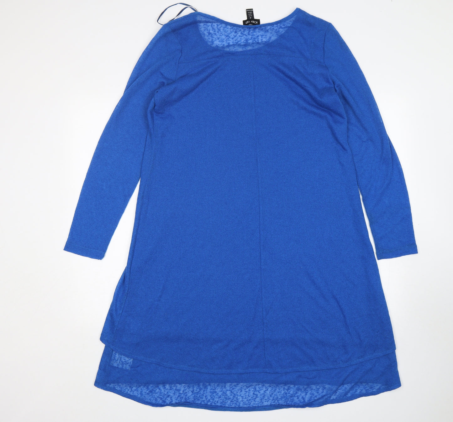 Ronen Chen Womens Blue  Polyester Jumper Dress  Size 16  Round Neck