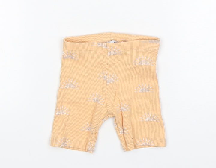 Primark Baby Orange Cotton Capri Leggings Size 9-12 Months - Biker Shorts