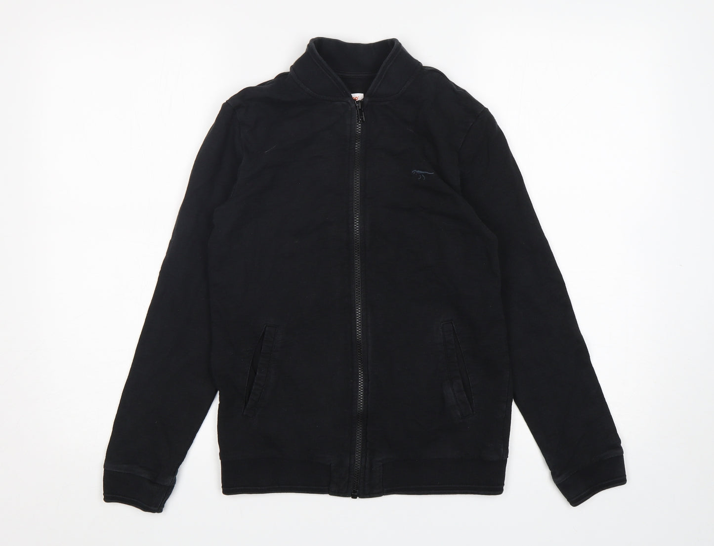 Bluezoo Boys Black  Cotton Full Zip Sweatshirt Size 11-12 Years