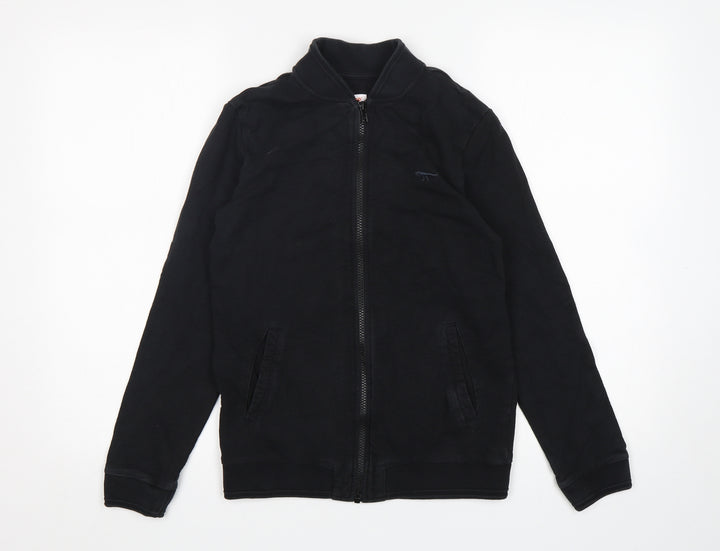 Bluezoo Boys Black  Cotton Full Zip Sweatshirt Size 11-12 Years