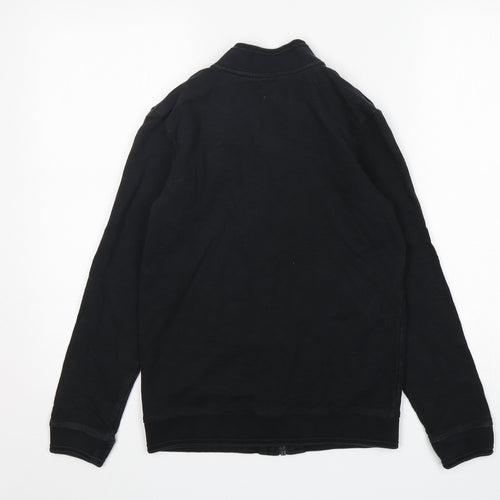 Bluezoo Boys Black  Cotton Full Zip Sweatshirt Size 11-12 Years