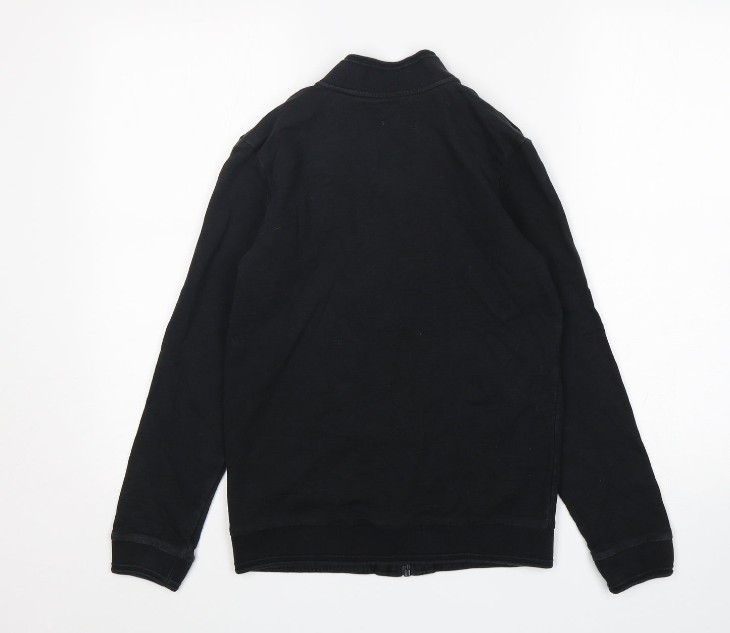 Bluezoo Boys Black  Cotton Full Zip Sweatshirt Size 11-12 Years