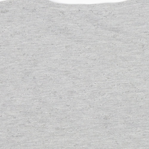 Sisley Girls Grey Round Neck  Cotton Pullover Jumper Size 6-7 Years