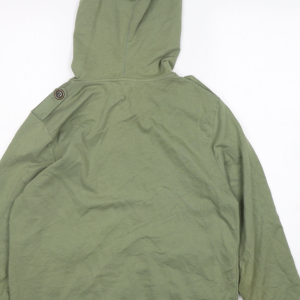 George Womens Green  Cotton Full Zip Hoodie Size 16