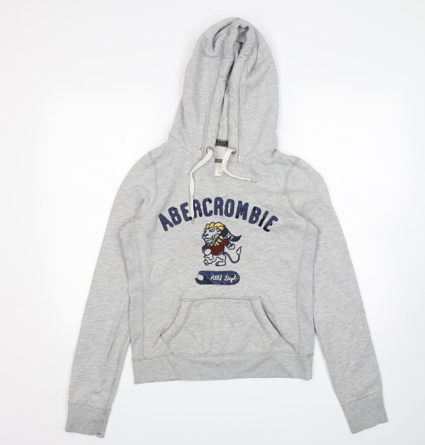 Abercrombie & Fitch Womens Grey  Cotton Pullover Hoodie Size M