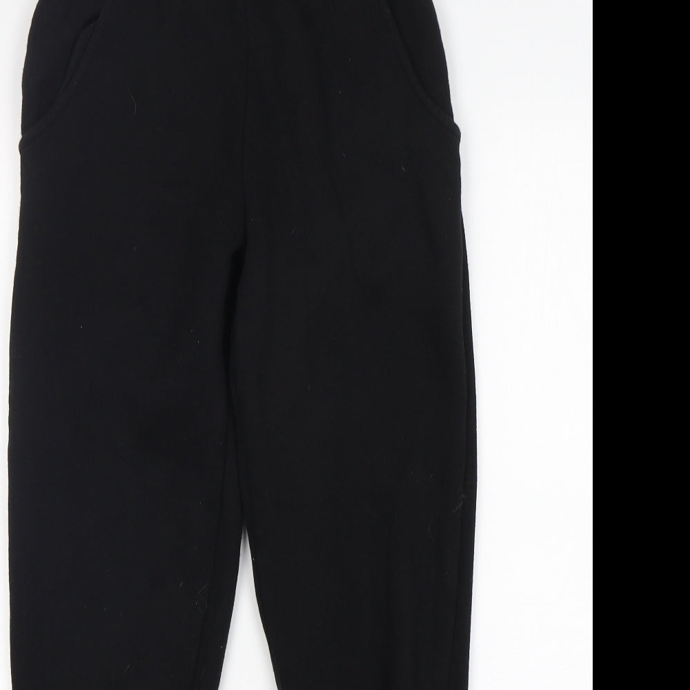 New Look Womens Black  Cotton Sweatpants Trousers Size 8 L28 in Regular