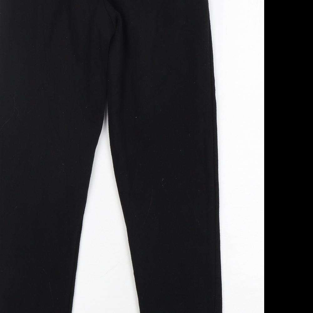 New Look Womens Black  Cotton Sweatpants Trousers Size 8 L28 in Regular