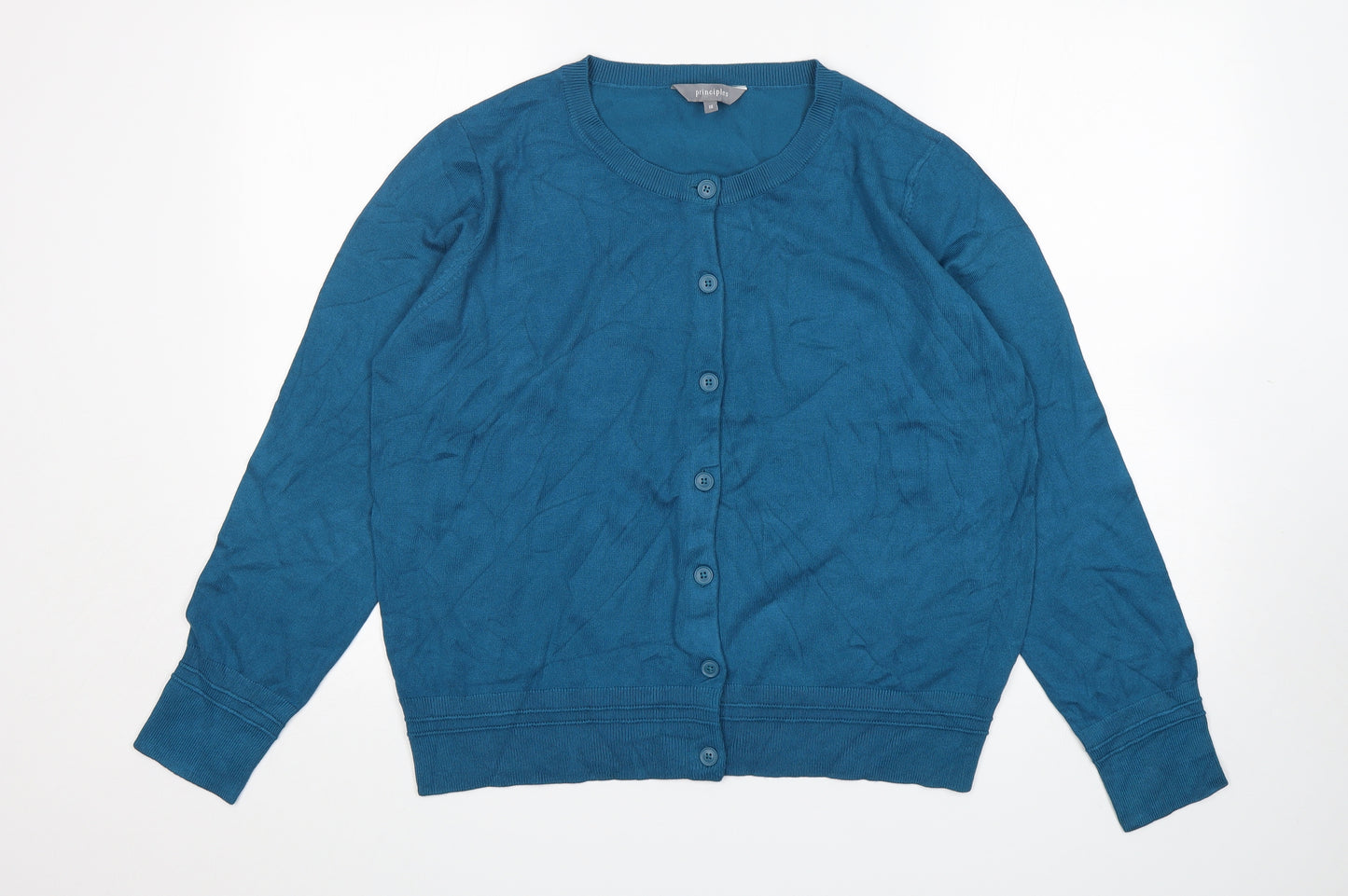 Principles  Womens Green Round Neck  Viscose Cardigan Jumper Size 18