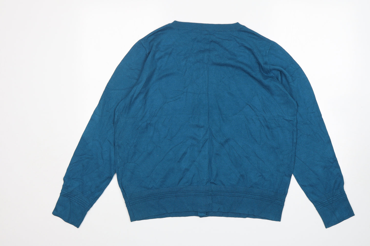 Principles  Womens Green Round Neck  Viscose Cardigan Jumper Size 18