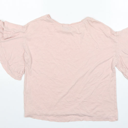 New Look Womens Pink  Modal Basic T-Shirt Size 8 Round Neck