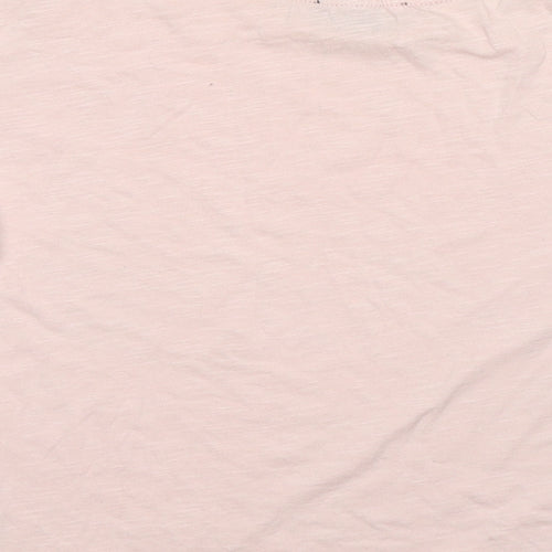 New Look Womens Pink  Modal Basic T-Shirt Size 8 Round Neck