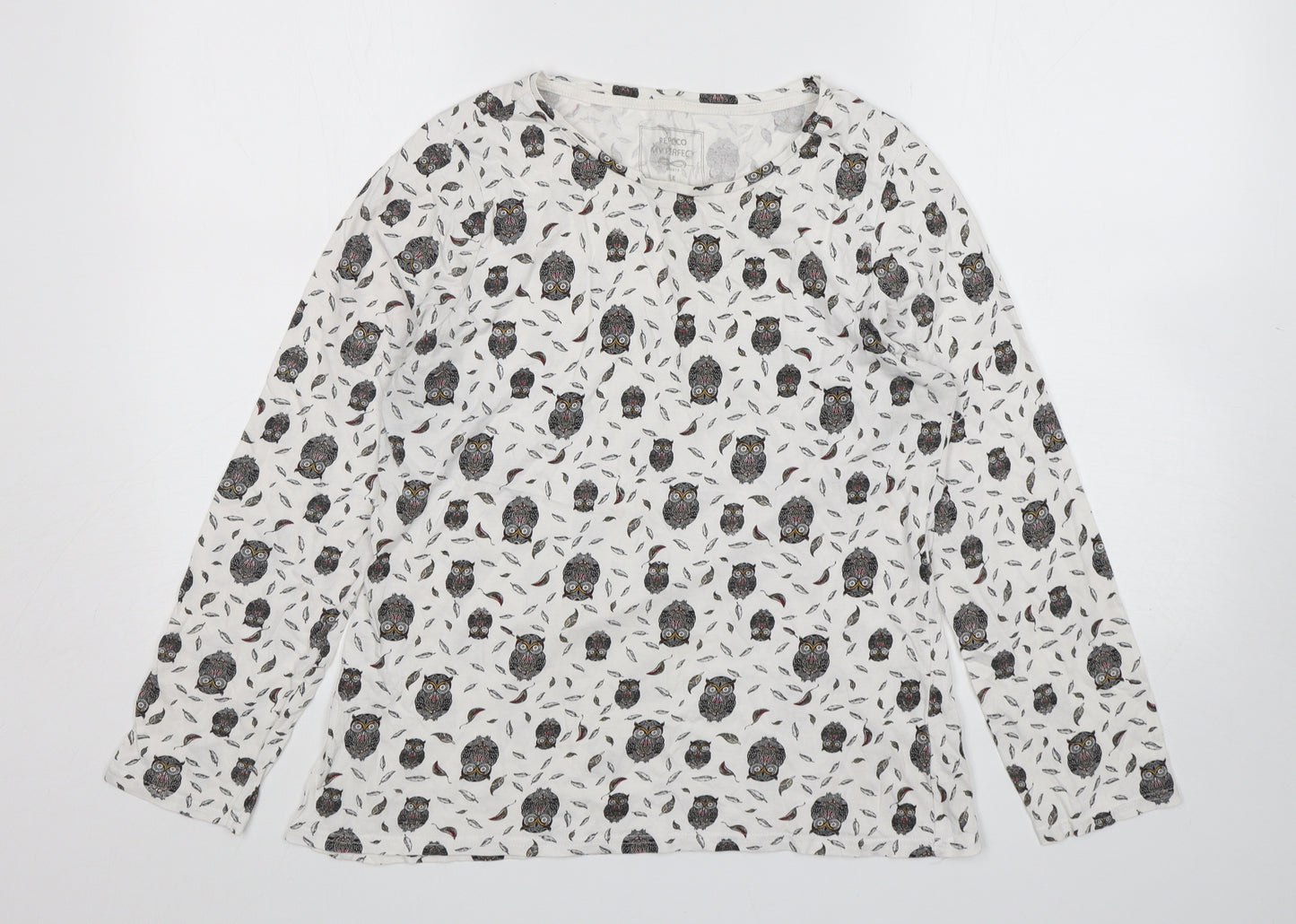 Pep&Co Womens Multicoloured Animal Print Cotton Basic T-Shirt Size 16 Round Neck