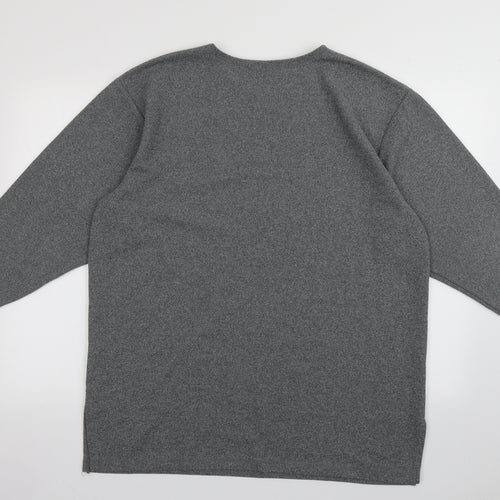 Leisure Womens Grey  Cotton Pullover Sweatshirt Size 16  Pullover