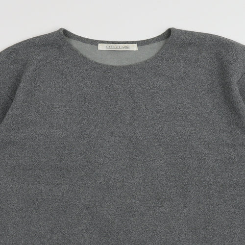 Leisure Womens Grey  Cotton Pullover Sweatshirt Size 16  Pullover