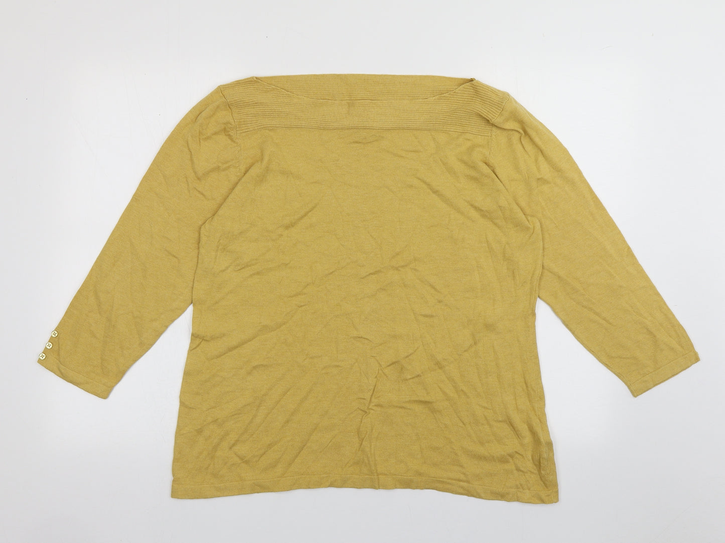 NEXT Womens Yellow  Cotton Pullover Sweatshirt Size 18  Pullover