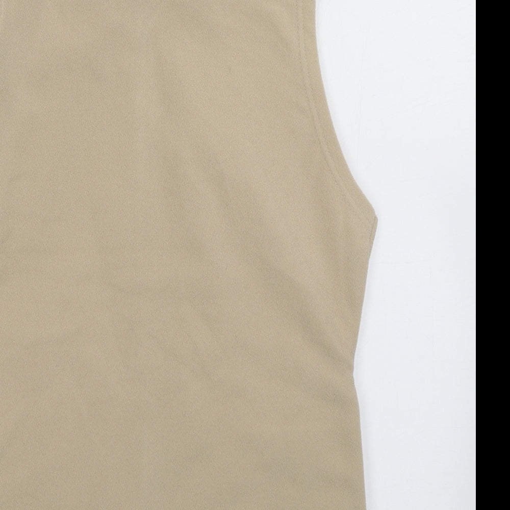 EWM Womens Beige   Gilet Jacket Size 12  Zip