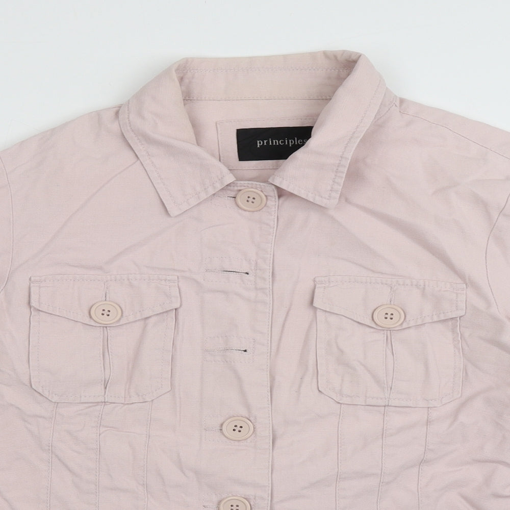 Principles Womens Pink   Jacket  Size 14  Button