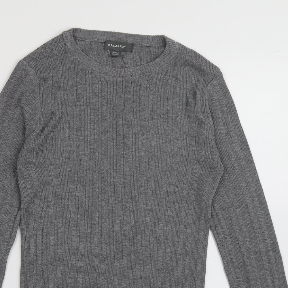 Primark Womens Grey  Polyester Pullover Sweatshirt Size 12  Pullover