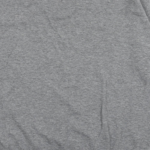 kudo Mens Grey V-Neck  Acrylic Pullover Jumper Size M