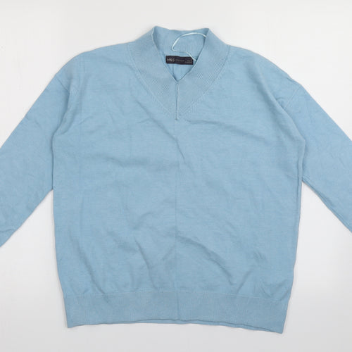 Marks and Spencer Womens Blue  Viscose Pullover Sweatshirt Size S  Pullover