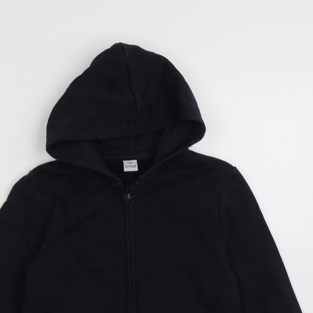 sainsburys Boys Black  Coir Full Zip Hoodie Size 6 Years  Zip - school wear