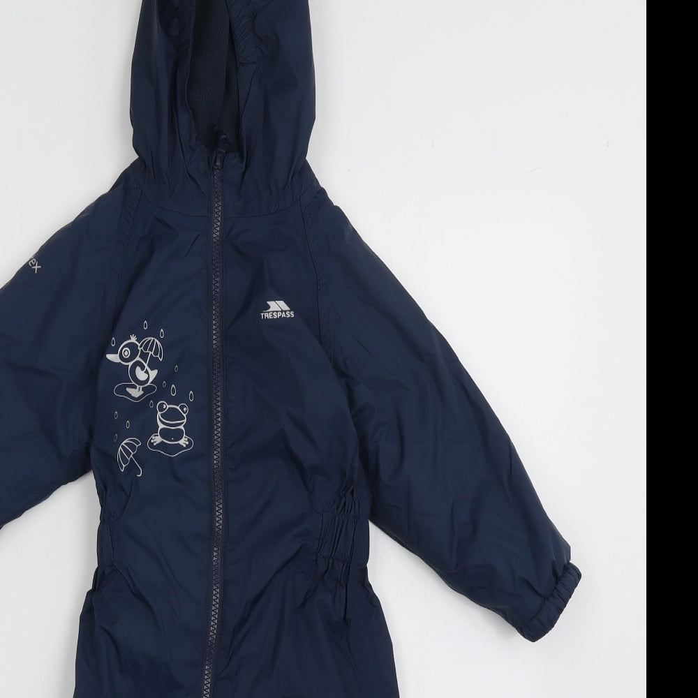Trespass Boys Blue   Windbreaker Poncho Size 18-24 Months   Zip