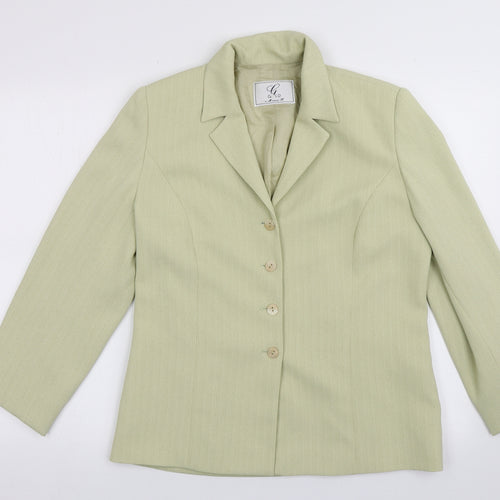 Gold by Michael H Womens Gold   Jacket Blazer Size 12  Button