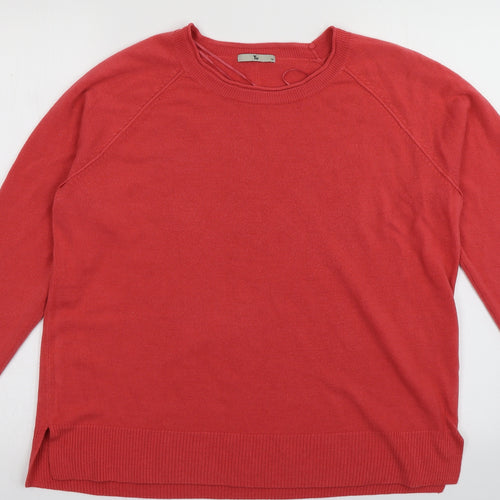 sainsburys Womens Pink Crew Neck  Acrylic Pullover Jumper Size 18