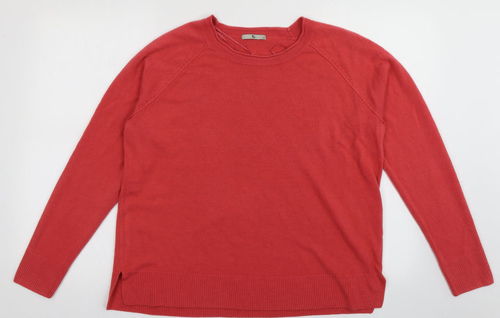 sainsburys Womens Pink Crew Neck  Acrylic Pullover Jumper Size 18