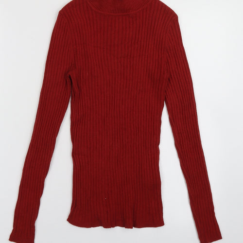 Primark Womens Red  Viscose Pullover Sweatshirt Size 8  Pullover