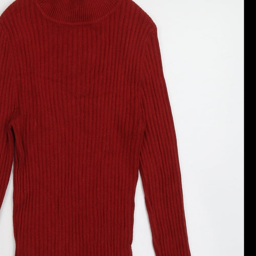 Primark Womens Red  Viscose Pullover Sweatshirt Size 8  Pullover