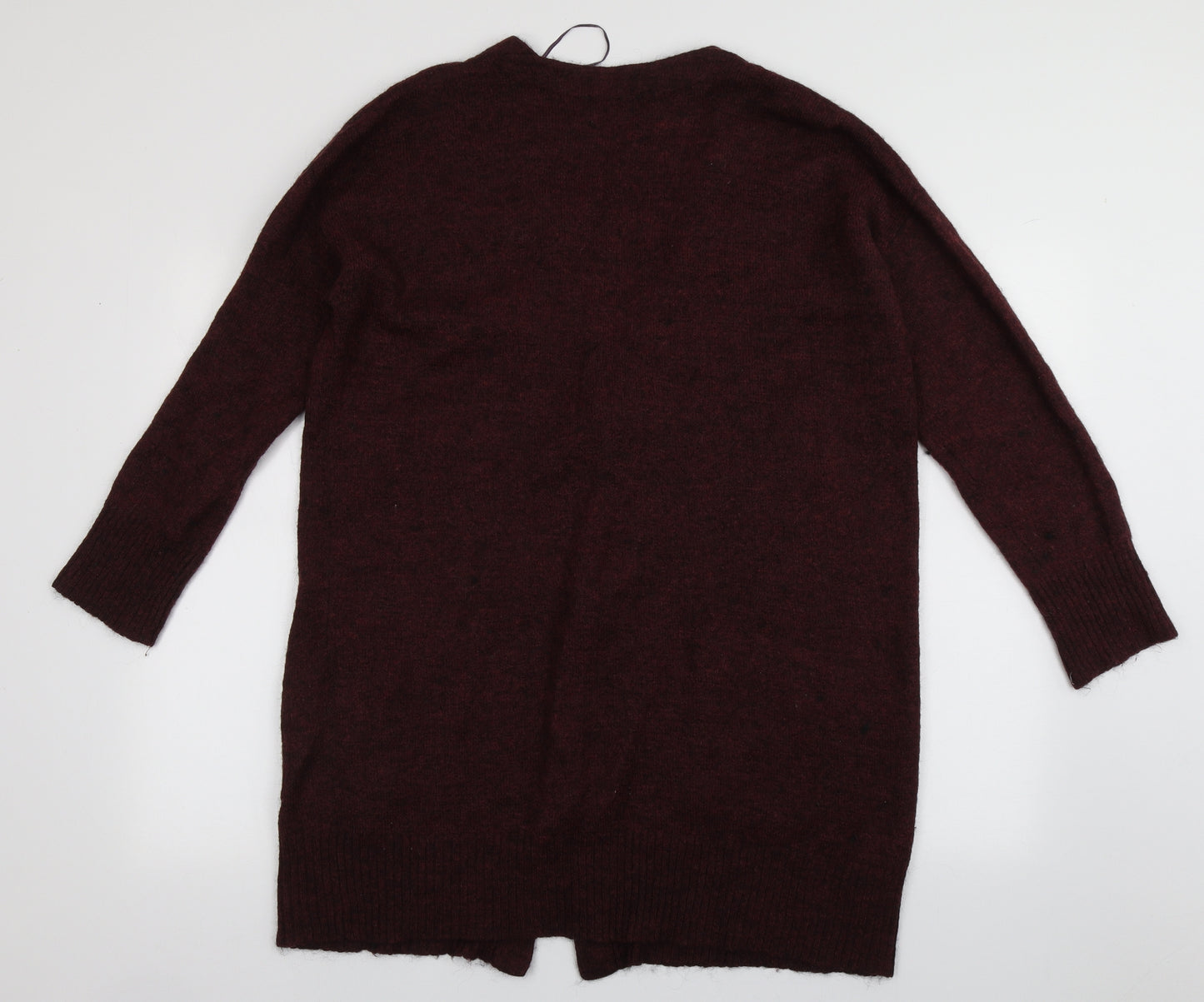 George Womens Red V-Neck  Acrylic Cardigan Jumper Size 18