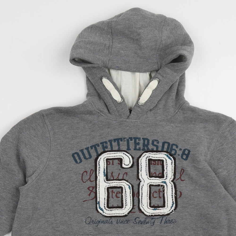 George Boys Grey  Cotton Pullover Hoodie Size 8-9 Years  Pullover