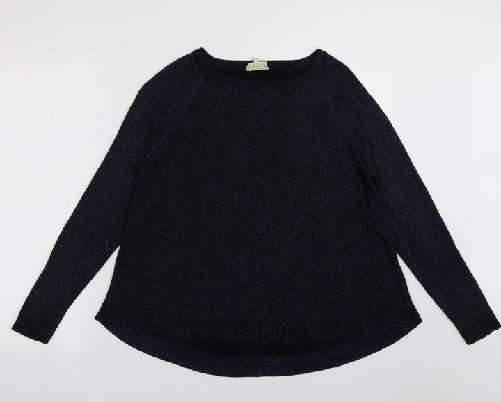 Phase Eight Womens Blue Polyester Pullover Sweatshirt Size 12 Pullover