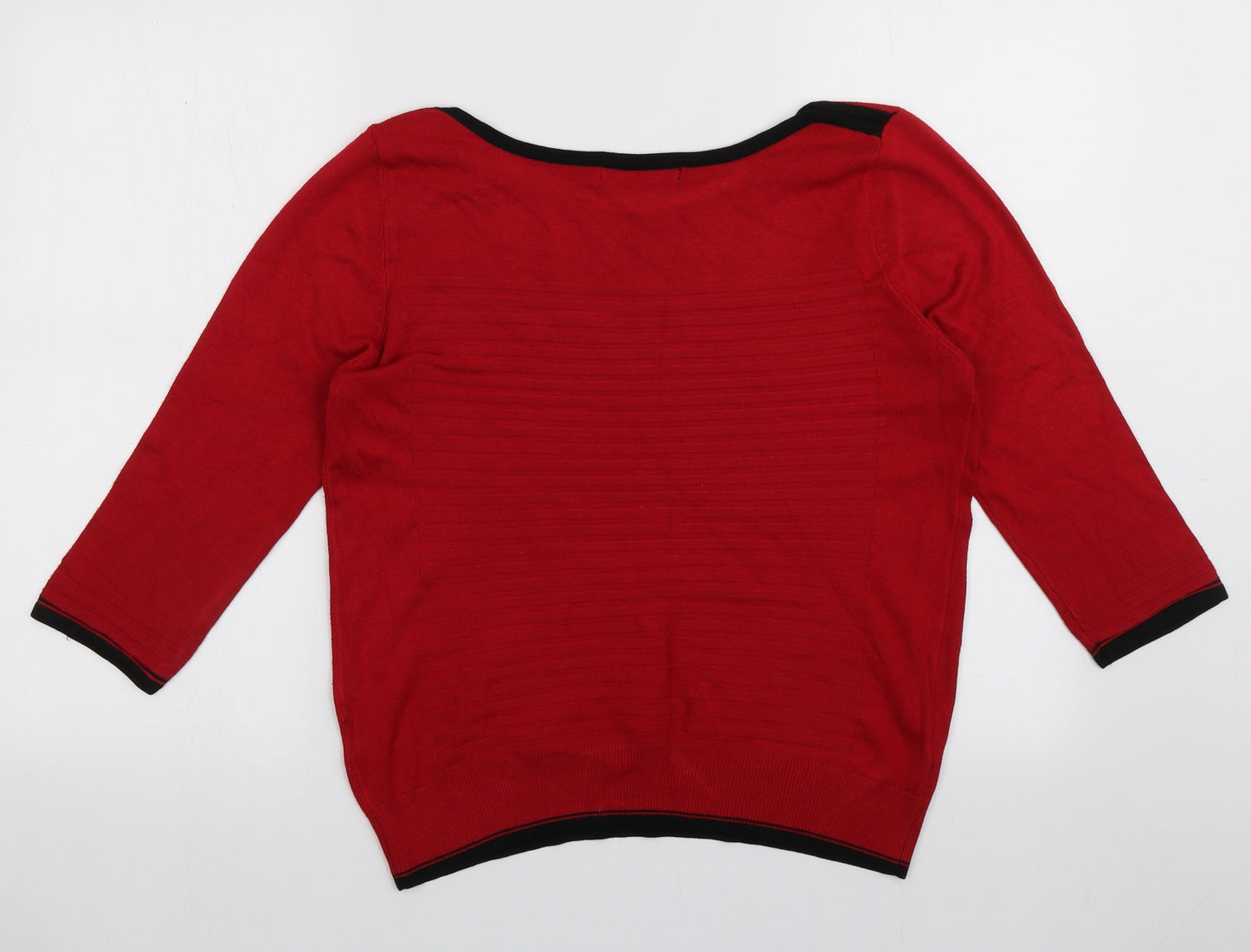 just elegance Womens Red  Viscose Pullover Sweatshirt Size M  Pullover