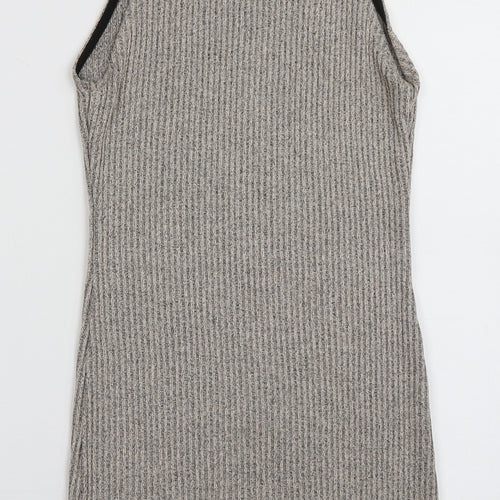 Topshop Womens Brown  Polyester A-Line  Size 10  High Neck Pullover