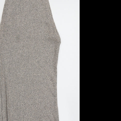 Topshop Womens Brown  Polyester A-Line  Size 10  High Neck Pullover
