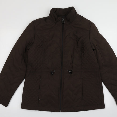 EWM Womens Brown   Puffer Jacket Jacket Size 14  Zip
