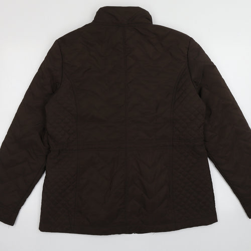 EWM Womens Brown   Puffer Jacket Jacket Size 14  Zip