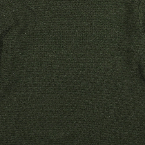 Cedar Wood State Mens Green Crew Neck  Acrylic Pullover Jumper Size M