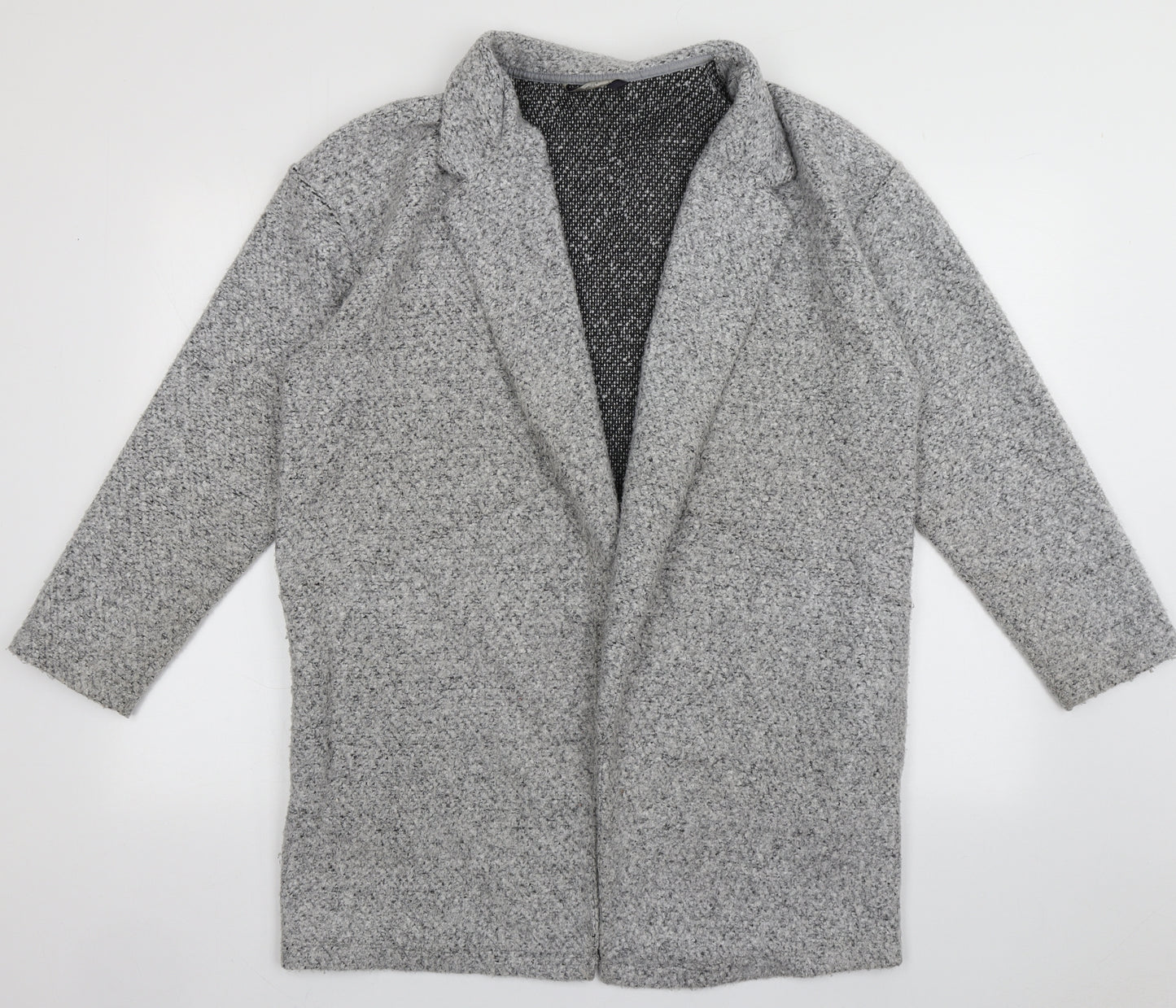 Marks and Spencer Womens Grey V-Neck  Polyester Cardigan Jumper Size 14