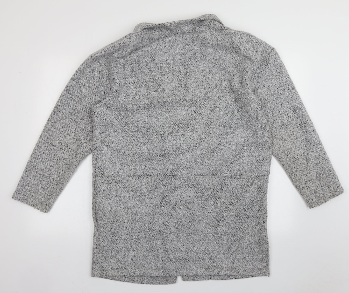 Marks and Spencer Womens Grey V-Neck  Polyester Cardigan Jumper Size 14