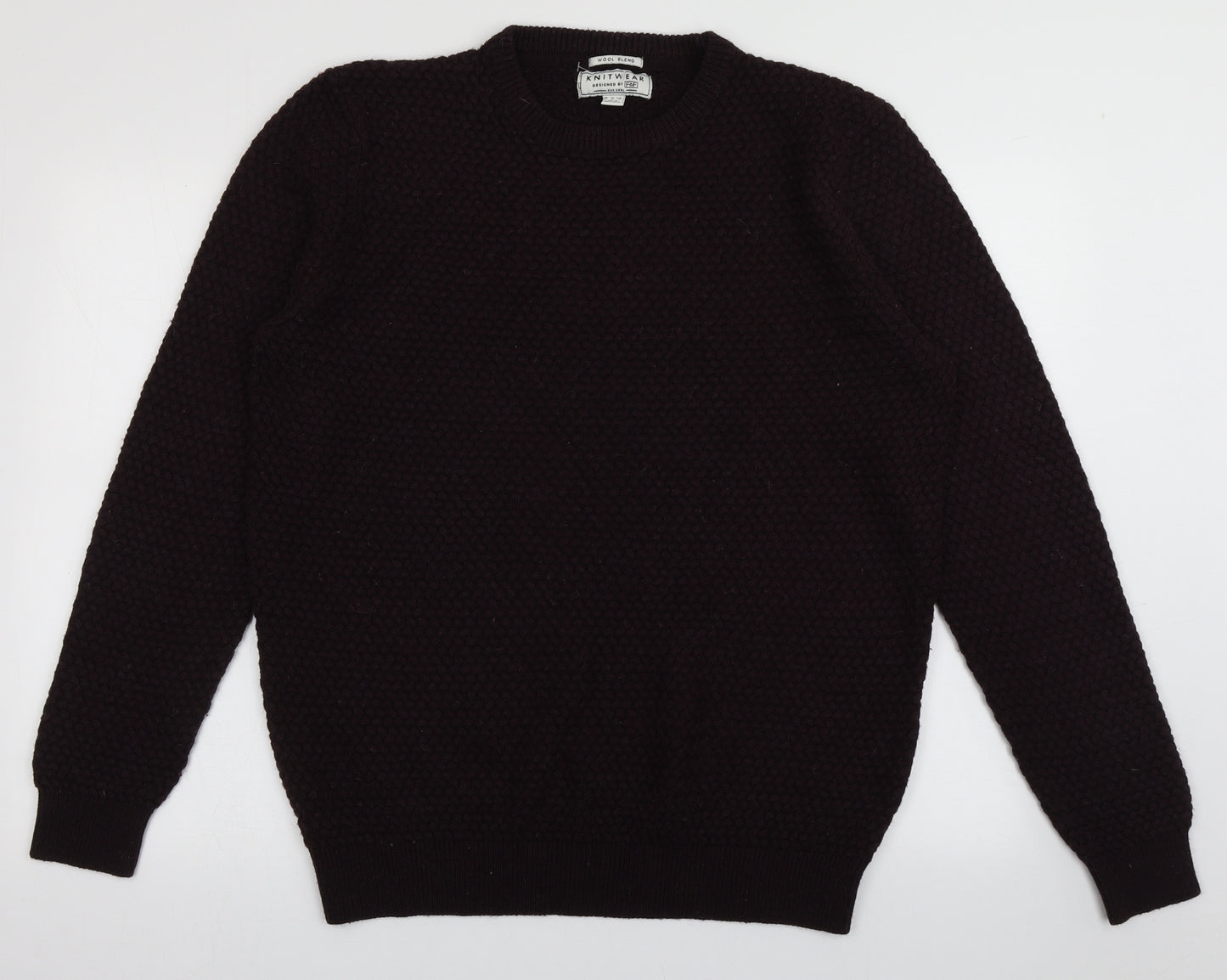 F&F Mens Purple Crew Neck  Acrylic Pullover Jumper Size XL