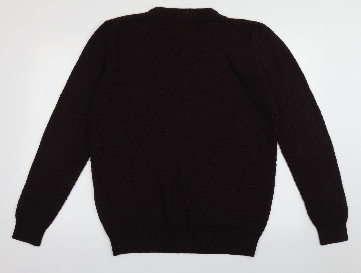 F&F Mens Purple Crew Neck  Acrylic Pullover Jumper Size XL