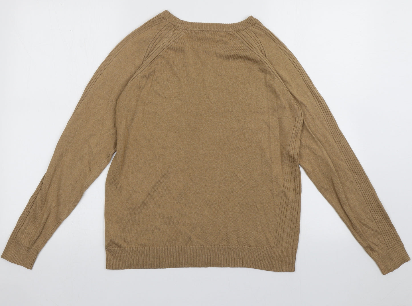 NEXT Womens Brown Crew Neck  Viscose Pullover Jumper Size M